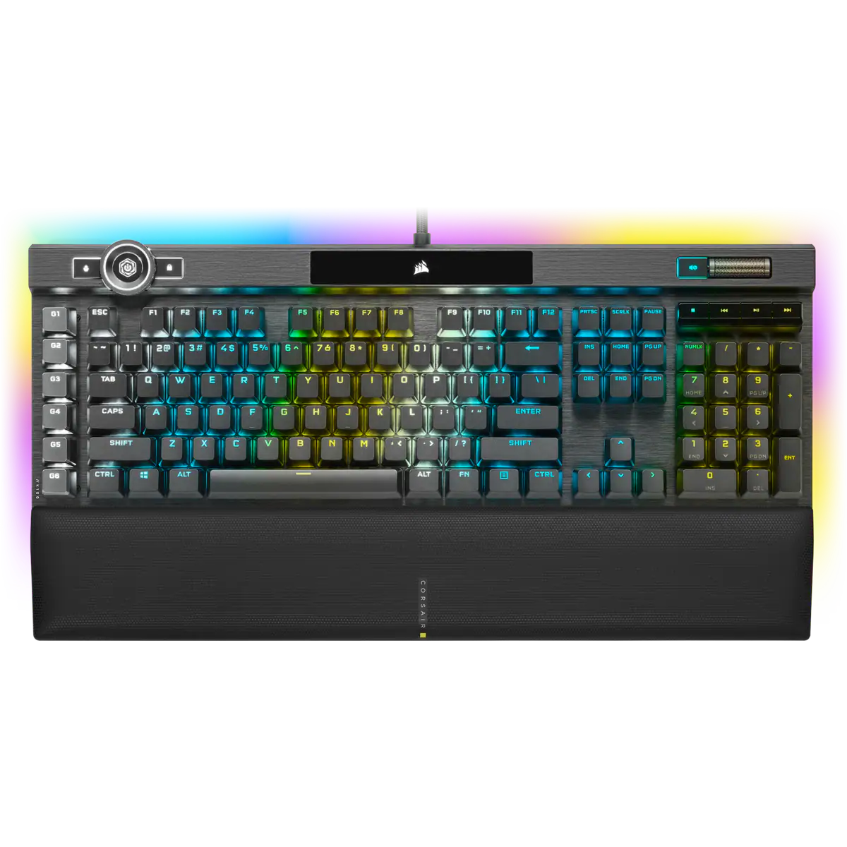 CORSAIR K100 RGB Optical-Mechanical Wired CORSAIR OPX Switch Keyboard with RGB Backlighting – Black